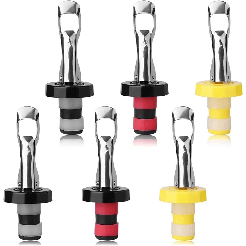 Wine Preservation Pump - Conjunto de 6 Rolhas de Silicone