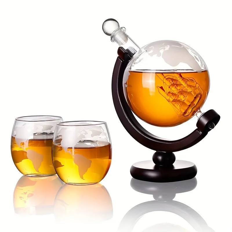 Decanter Globe Set - Conjunto de Decantador de Whisky em