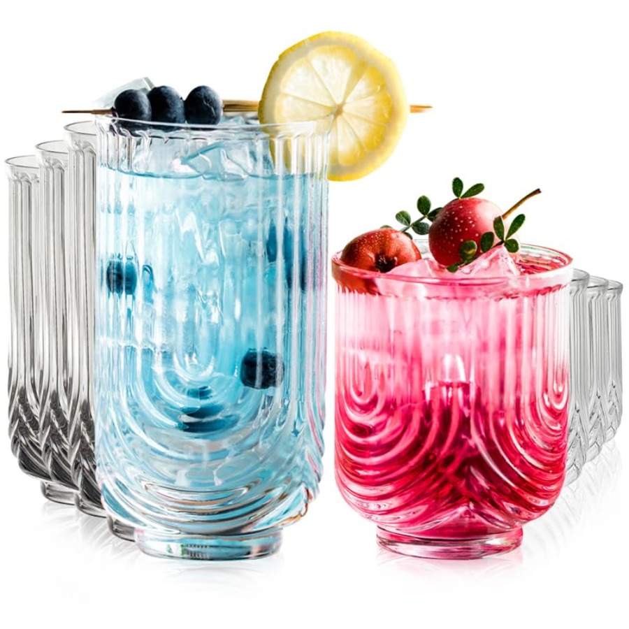 Highball Glass Set - Copos de coquetel Art Déco, conjunto