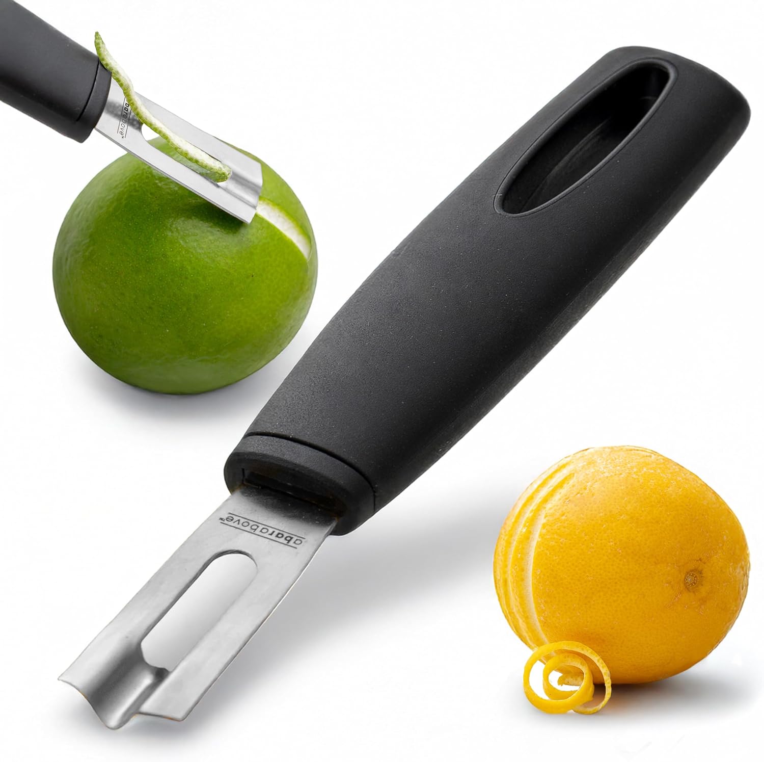 Peeler Channel Knife - Faca de Aço Inoxidável para Cítricos,