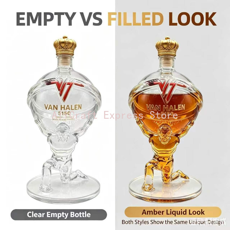 Decanter Globe Set - Garrafa de Vidro Temática Van Halen