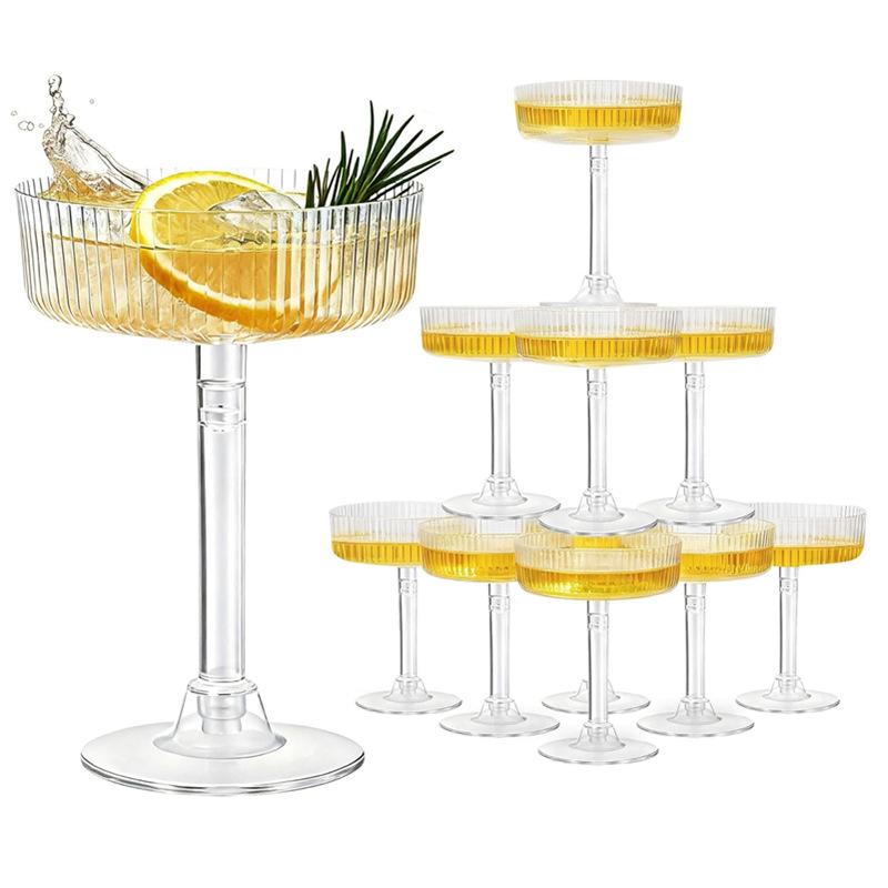 Home Bar Supplies - Copos de plástico transparente para sobremesa