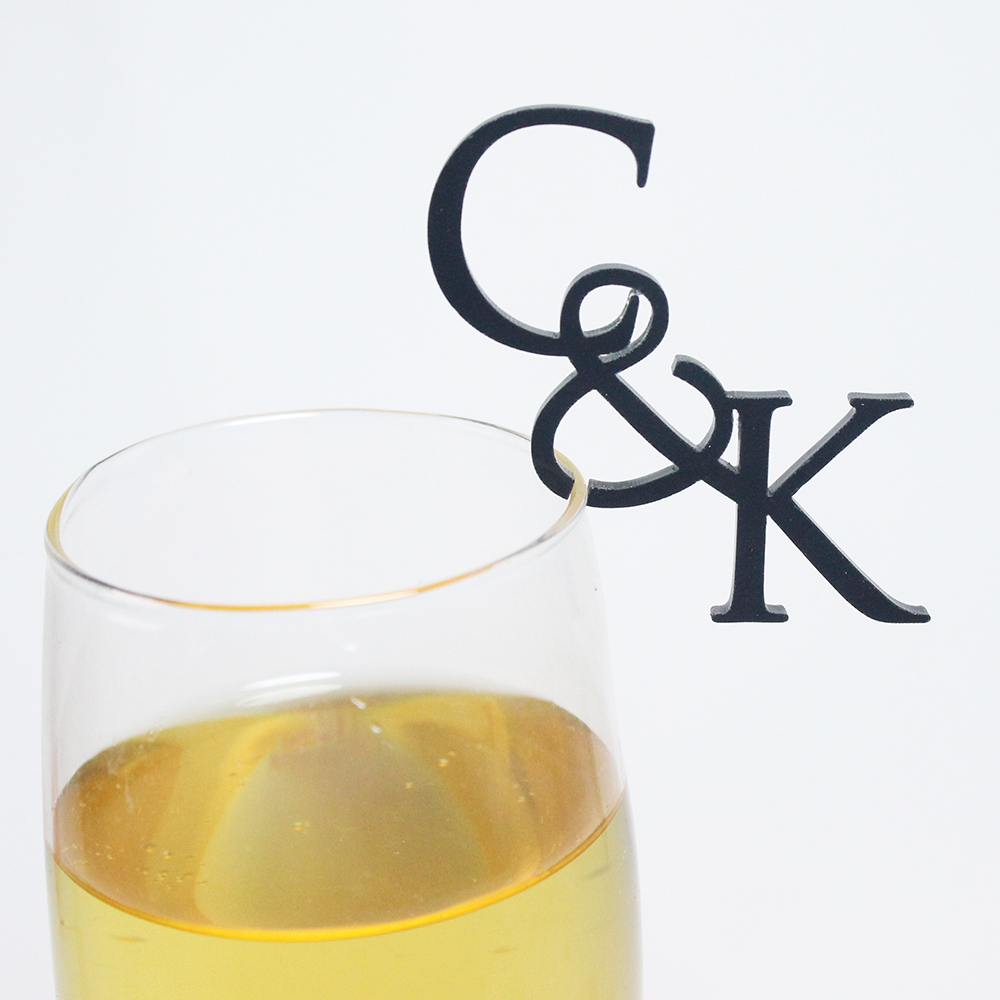 Cocktail Recipe Book - 15/40/100 peças de Etiquetas de Iniciais