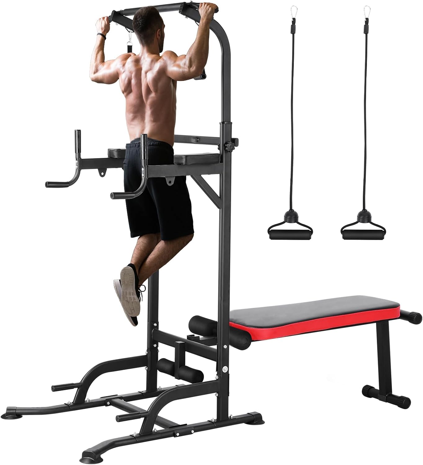 Home Bar And Gym - Torre de Exercícios com Banco, Barra