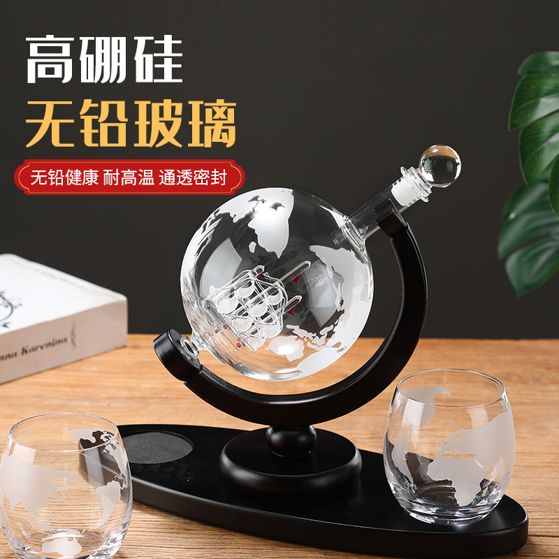 Decanter Globe Set - Globo espumante garrafa de vidro de