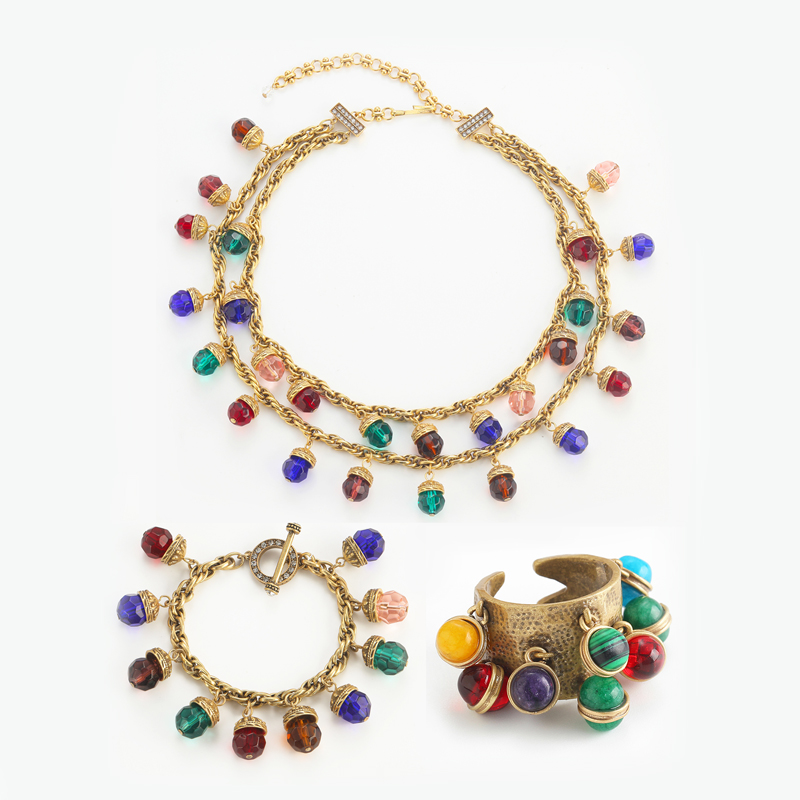 Highball Glass Set - Conjunto de Joias Vintage com Pingente