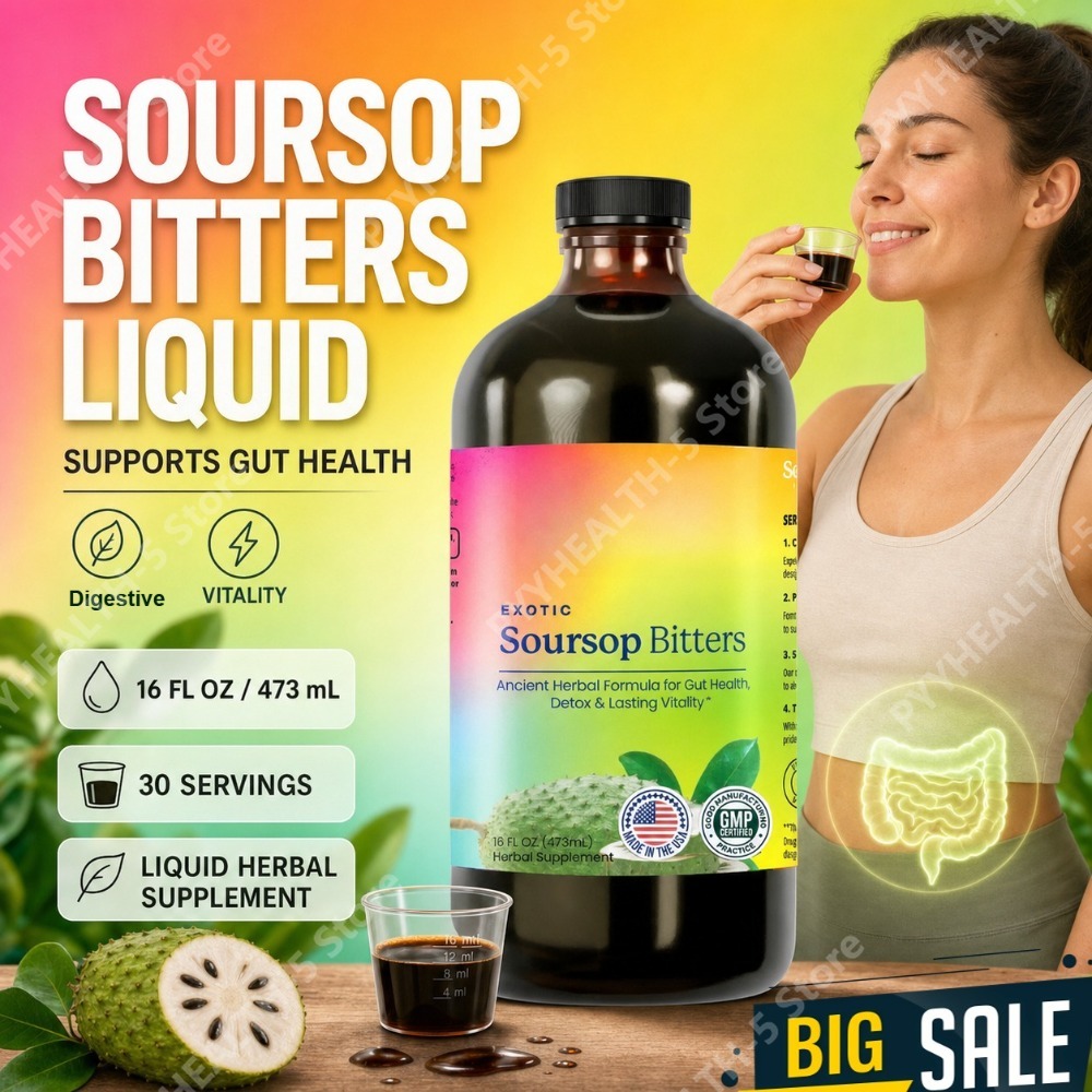 Bitters Bottle Set - Suplemento Líquido Herbal de Graviola Amarga,