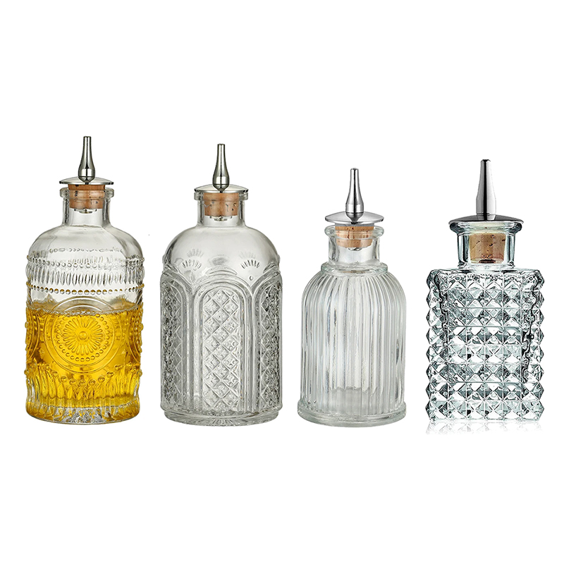 Bitters Bottle Set - Garrafa amargo de coquetel vintage com