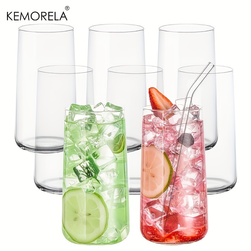 Highball Glass Set - Copo Highball com Palha, Adequado para