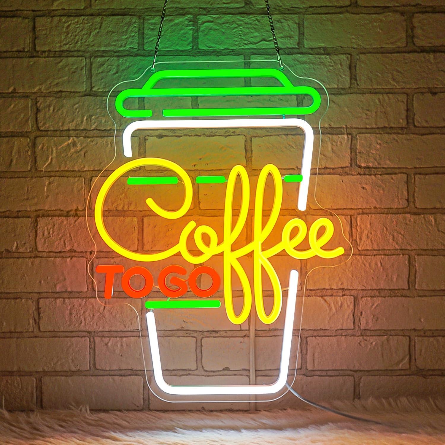 Home Bar And Kitchen - Letreiro Neon de Café com Luzes