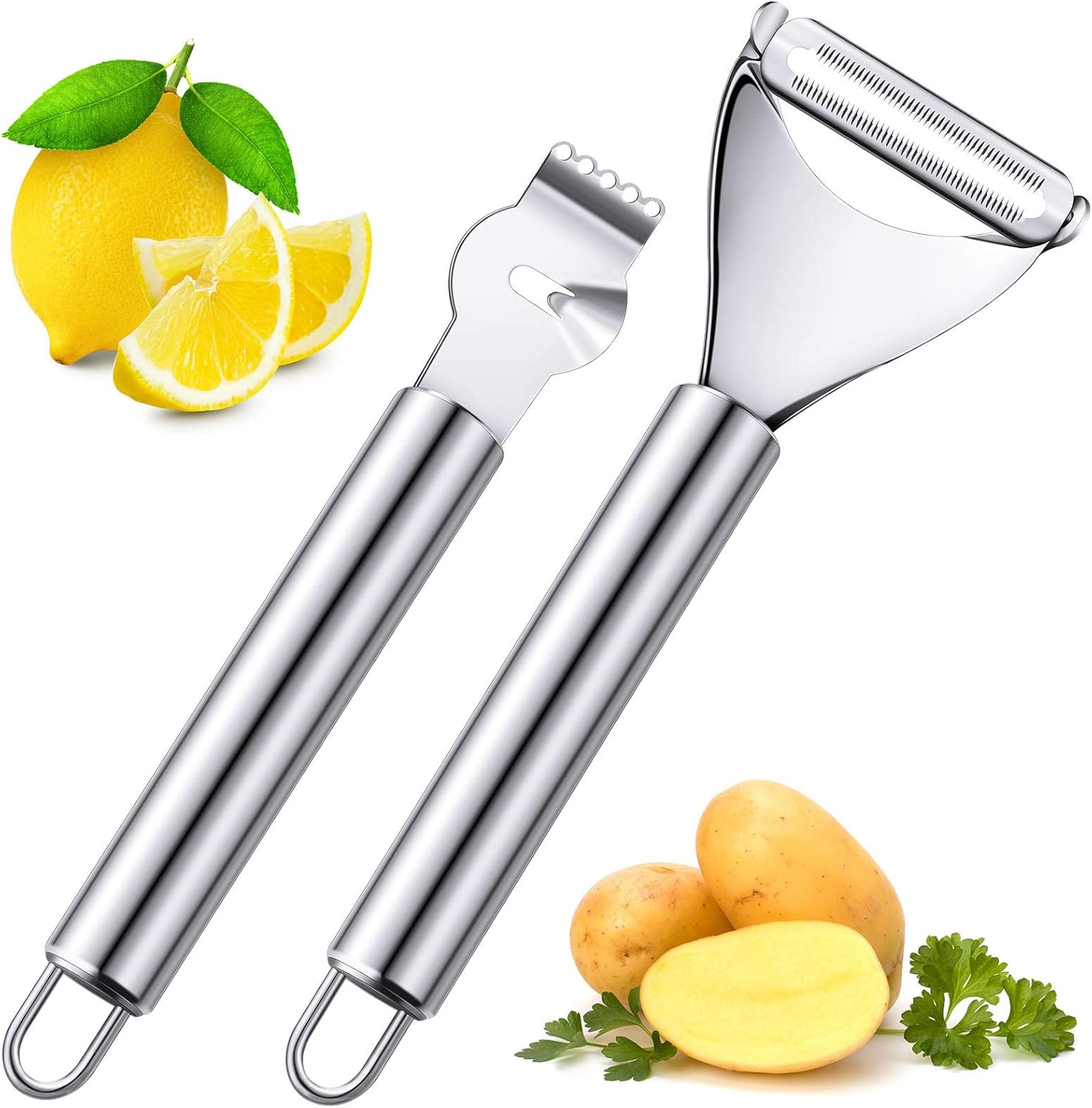 Peeler Channel Knife - Conjunto de 2 Descascadores de Limão