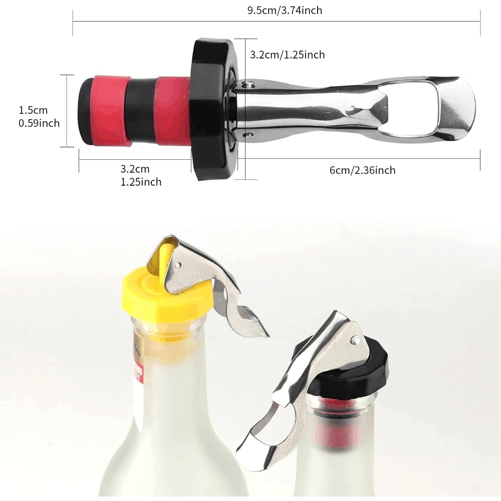 Conjunto de 6 Rolhas de Silico - Wine Preservation Pump avaliação e preço