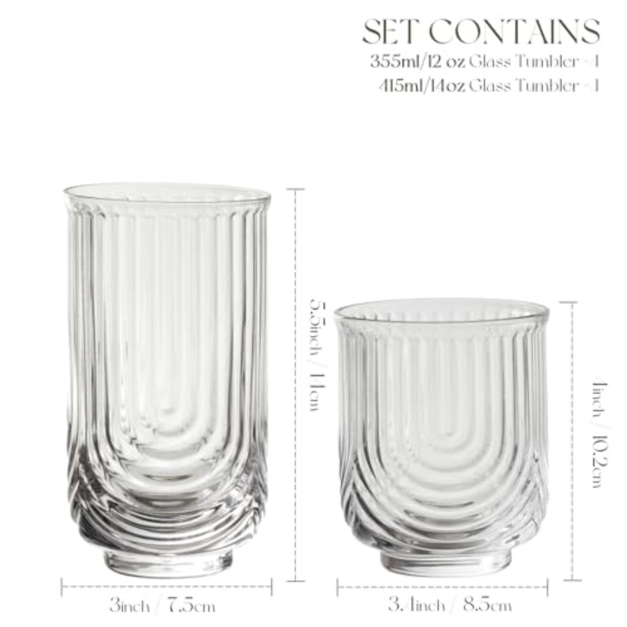 Copos de coquetel Art Déco, co - Highball Glass Set avaliação e preço
