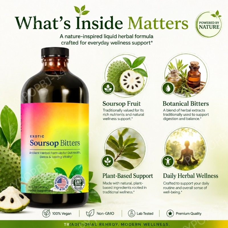 Suplemento Herbal de Soursop E - Bitters Bottle Set avaliação e preço