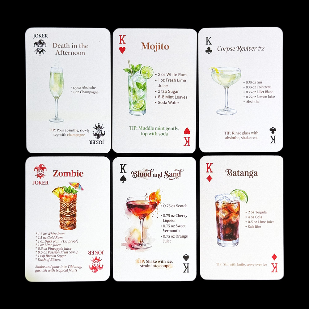 54 Cartas de Barman com Receit - Cocktail Recipe Book avaliação e preço