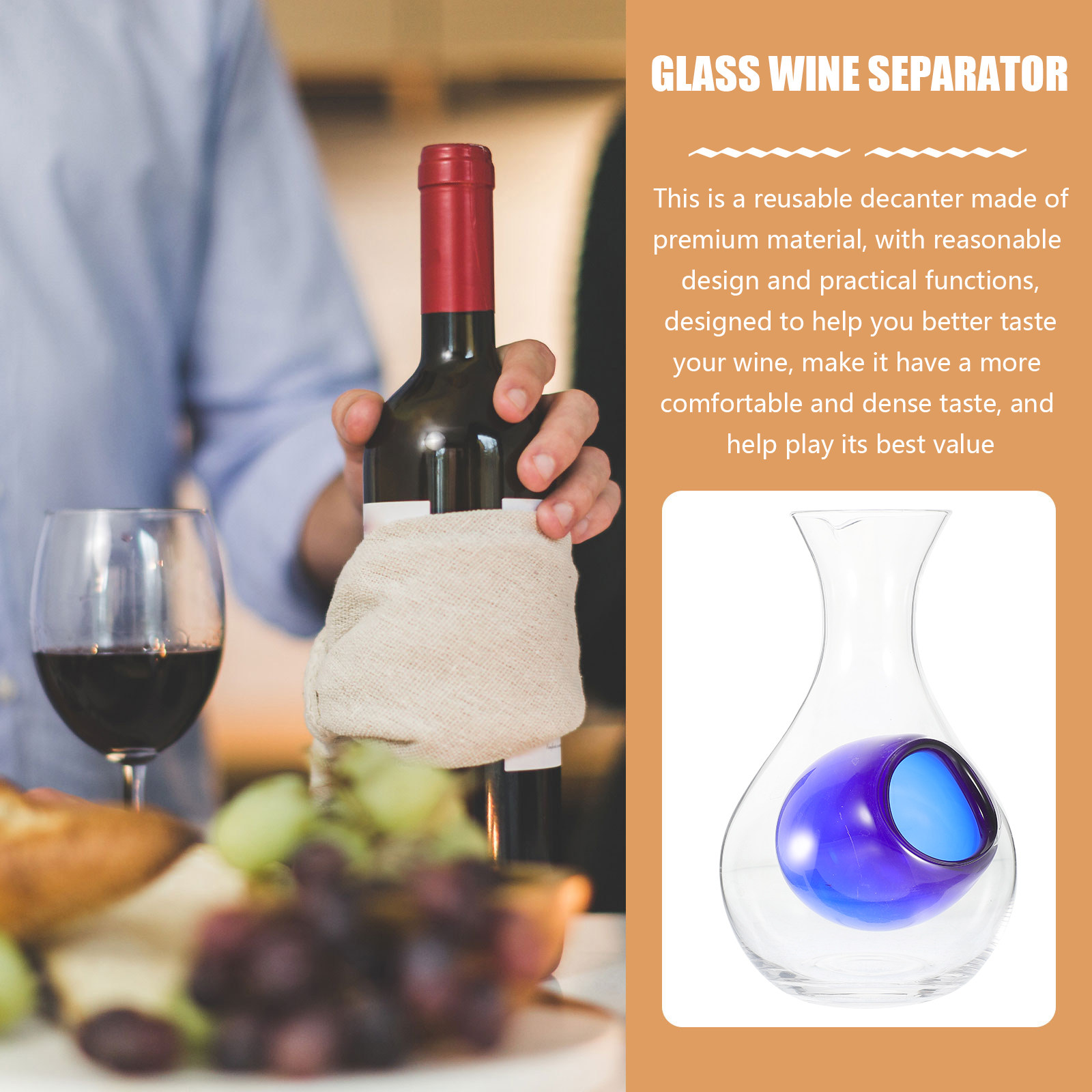 Decantador de Vinho Reutilizáv - Home Bar Supplies avaliação e preço
