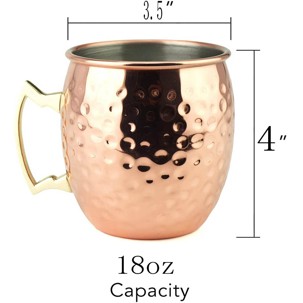 2 pçs 100% artesanal 18oz mart - Mule Copper Mug avaliação e preço