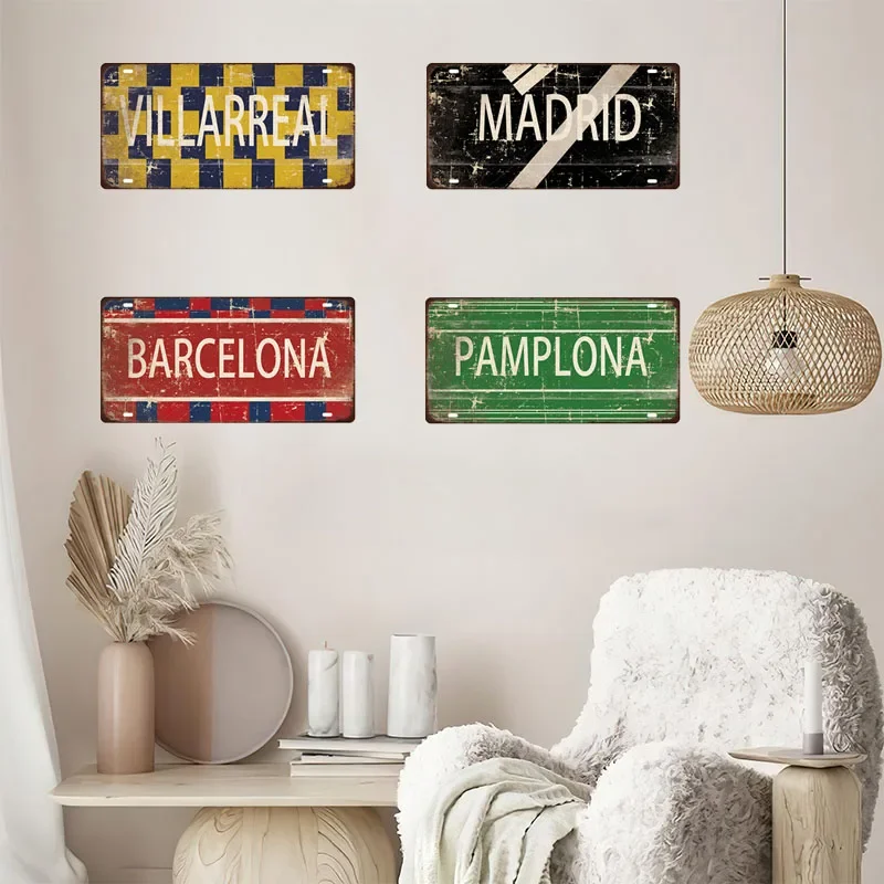 Placa de metal para licentes d - Home Barcelona avaliação e preço