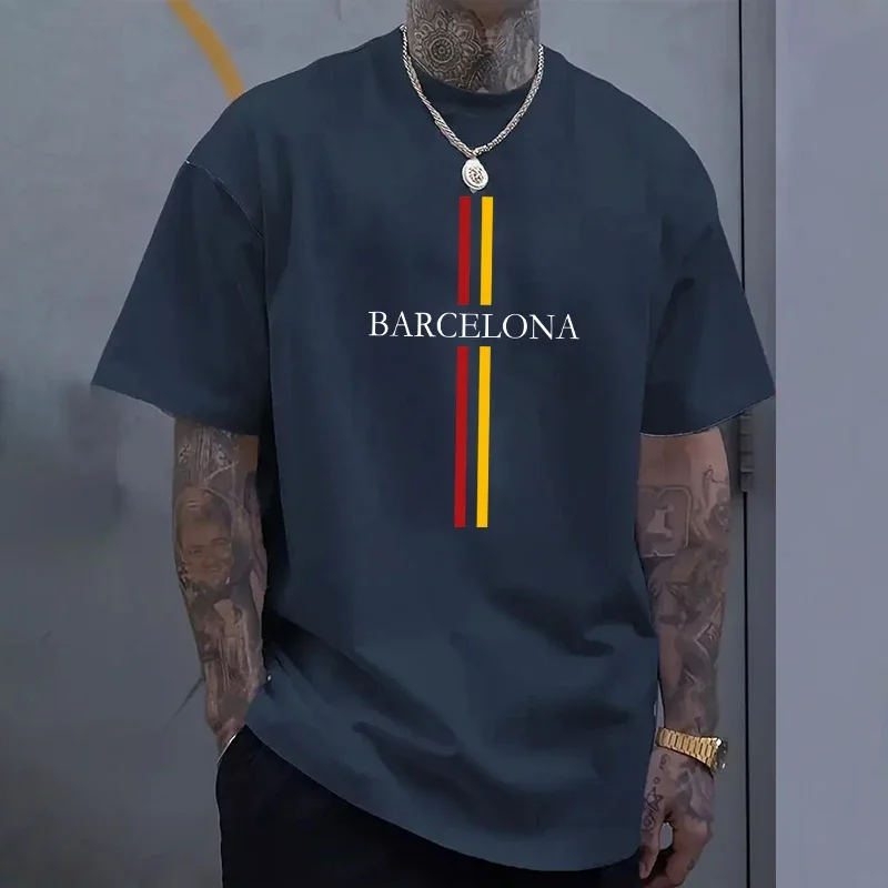 Camiseta Masculina de Algodão  - Home Barcelona avaliação e preço