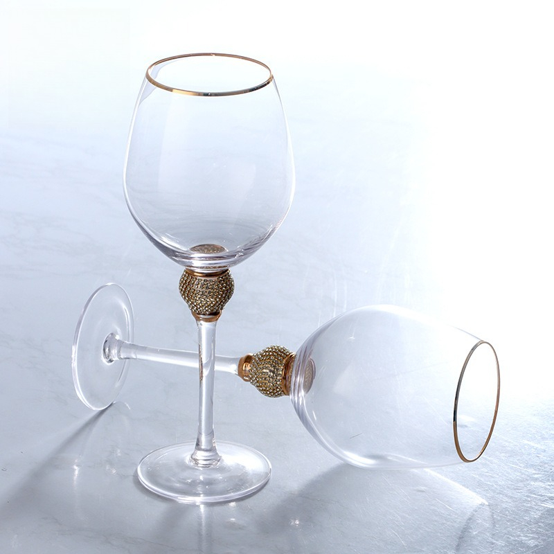 Luxo diamante ouro borda conju - Highball Glass Set avaliação e preço