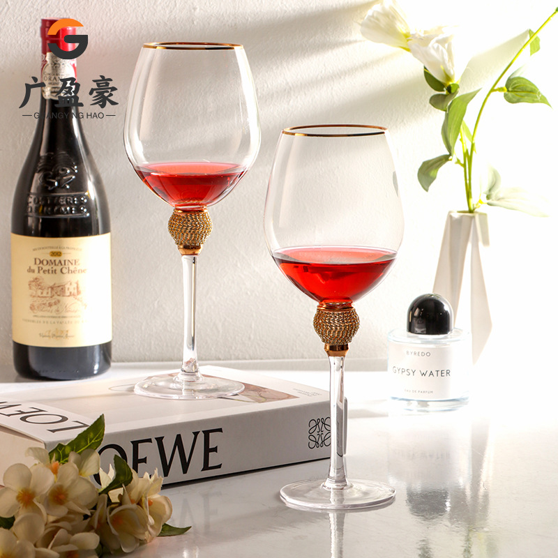 Luxo diamante ouro borda conju - Highball Glass Set avaliação e preço