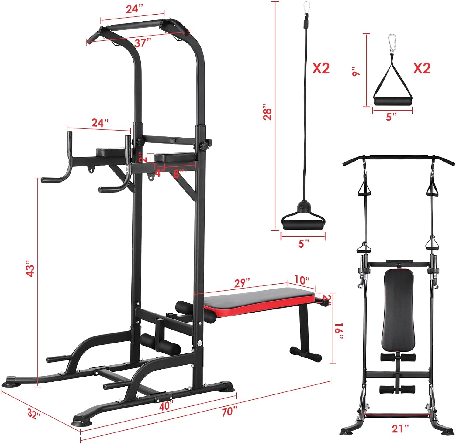 Torre de Exercícios com Banco, - Home Bar And Gym avaliação e preço
