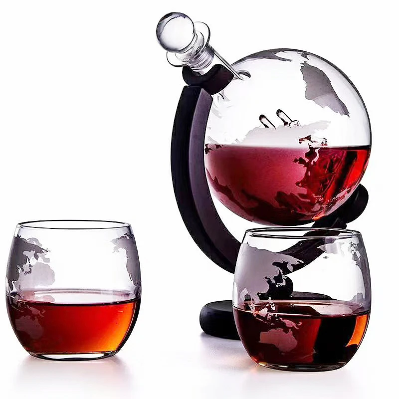 Conjunto de vidro de uísque gl - Decanter Globe Set avaliação e preço