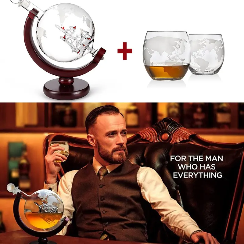 Conjunto de vidro de uísque gl - Decanter Globe Set avaliação e preço