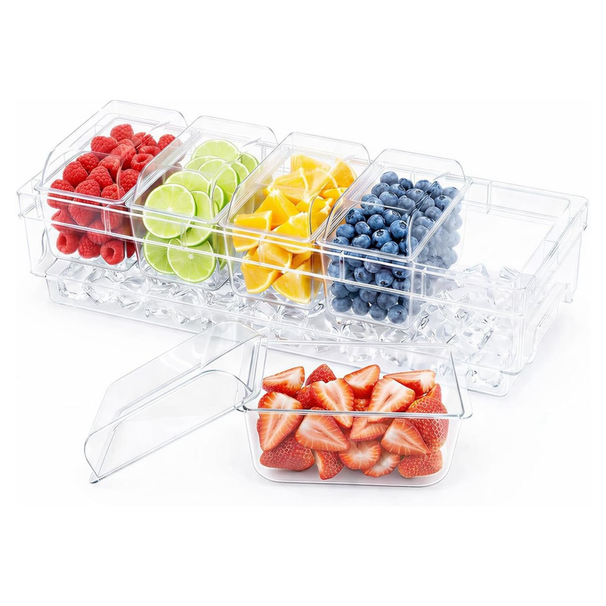 A1846K Recipientes Refrigerado - Garnish Tray Set avaliação e preço