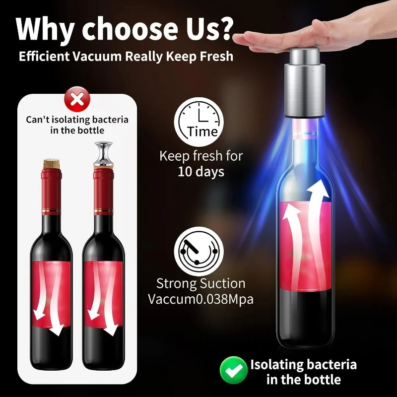 Rolhas de garrafa de vinho a v - Wine Preservation Pump avaliação e preço