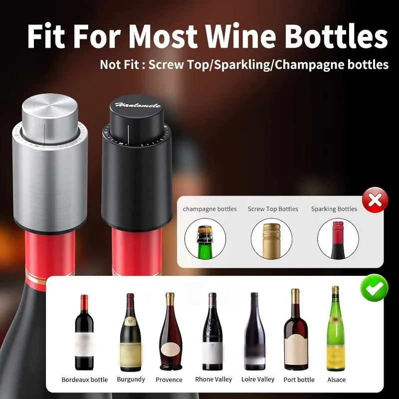 Rolhas de garrafa de vinho a v - Wine Preservation Pump avaliação e preço