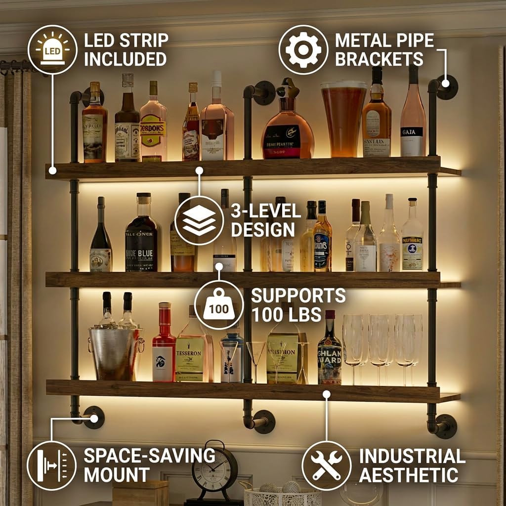 Suporte de parede para garrafa - Home Bar Shelf avaliação e preço