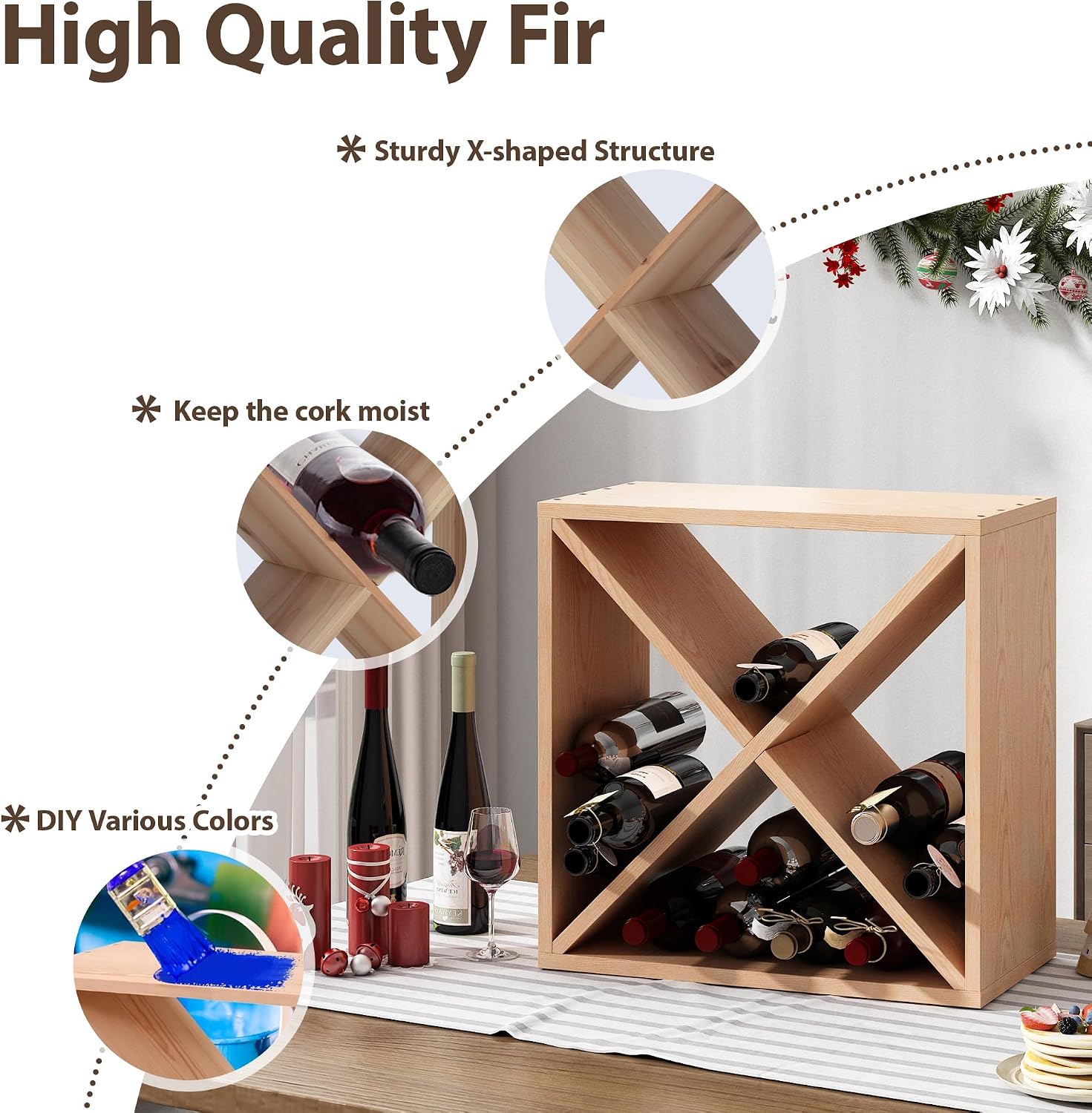 Suporte para 96 Garrafas de Vi - Home Bar Shelf avaliação e preço