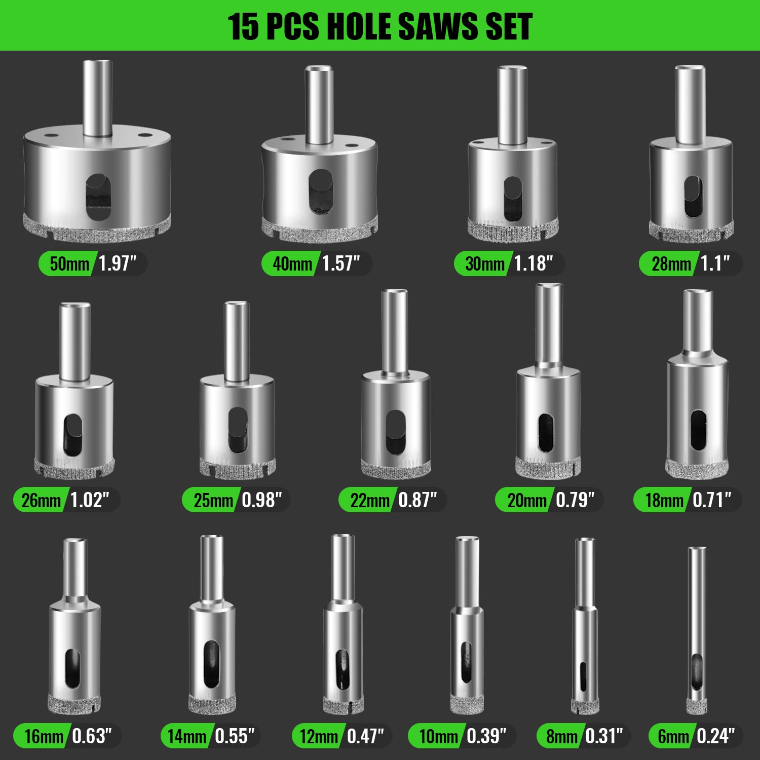 Conjunto de brocas de diamante - Jigger Double Sided avaliação e preço