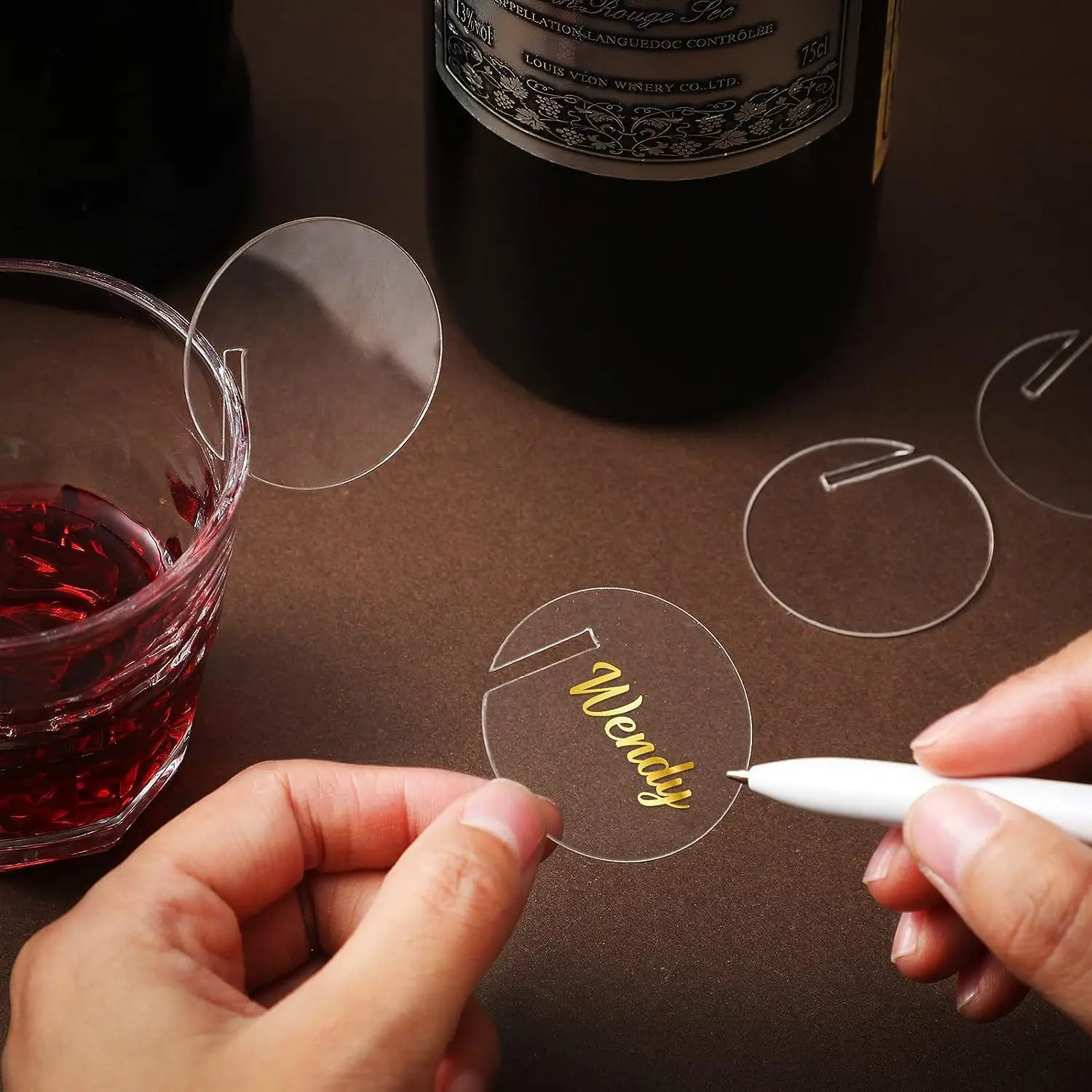 Etiquetas de bebidas acrílicas - Cocktail Recipe Book avaliação e preço