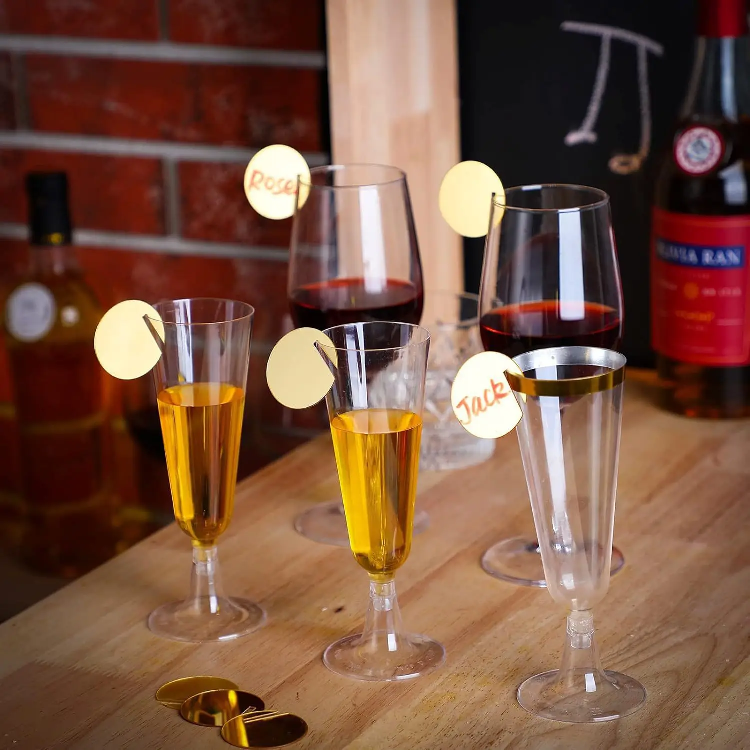 Etiquetas de bebidas acrílicas - Cocktail Recipe Book avaliação e preço