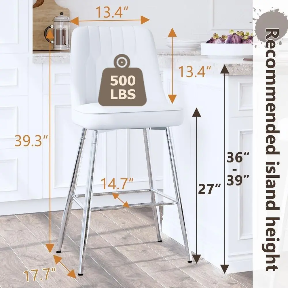 Conjunto de 2 Banquetas Branca - Home Bar And Counter avaliação e preço